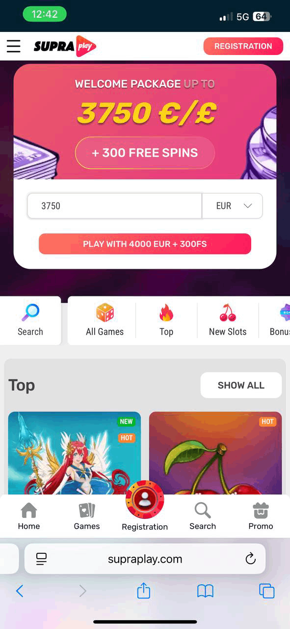 SupraPlay Casino — mobiel